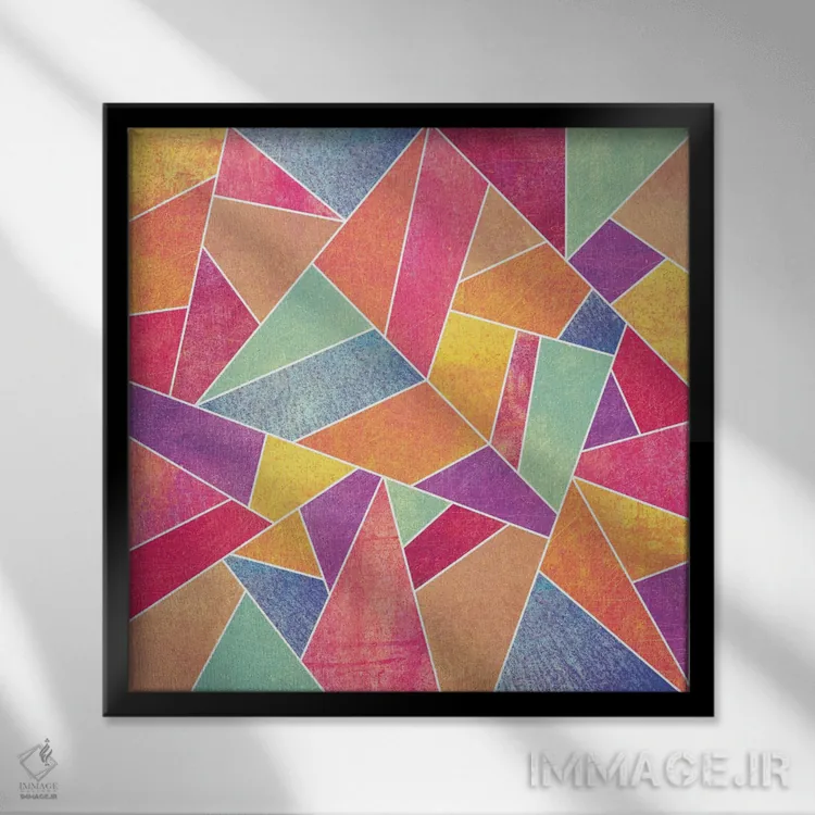 تابلو سنگ رنگارنگ اثر الیزابت فردریکسون - نمای قابدار مشکی