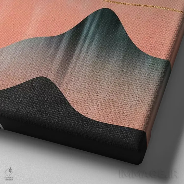 تابلو چشمانداز کوهستانی II اثر الیزابت فردریکسون - نمای نزدیک بافت بوم