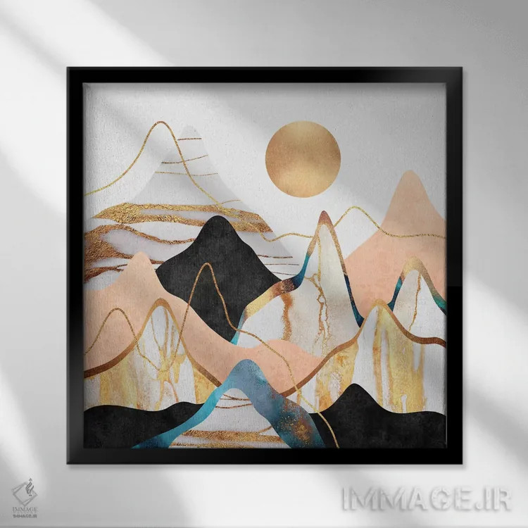 تابلو چشمانداز کوهستانی III اثر الیزابت فردریکسون - نمای قابدار مشکی