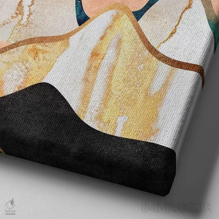 تابلو چشمانداز کوهستانی III اثر الیزابت فردریکسون - نمای نزدیک بافت بوم