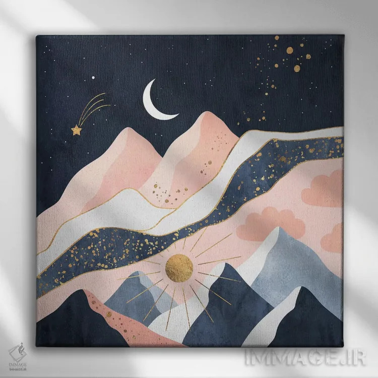 تابلو شب و روز اثر الیزابت فردریکسون - نمای روبهرو روی دیوار