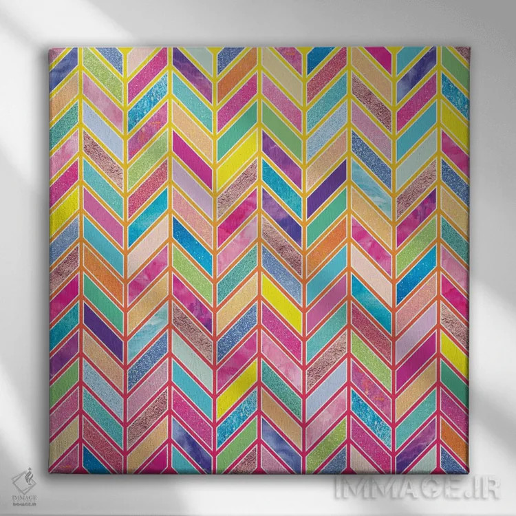 تابلو رنگها همهجا اثر الیزابت فردریکسون - نمای روبهرو روی دیوار