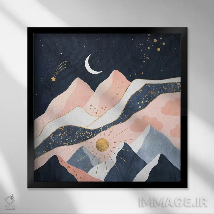 تابلو شب و روز اثر الیزابت فردریکسون - نمای قابدار مشکی