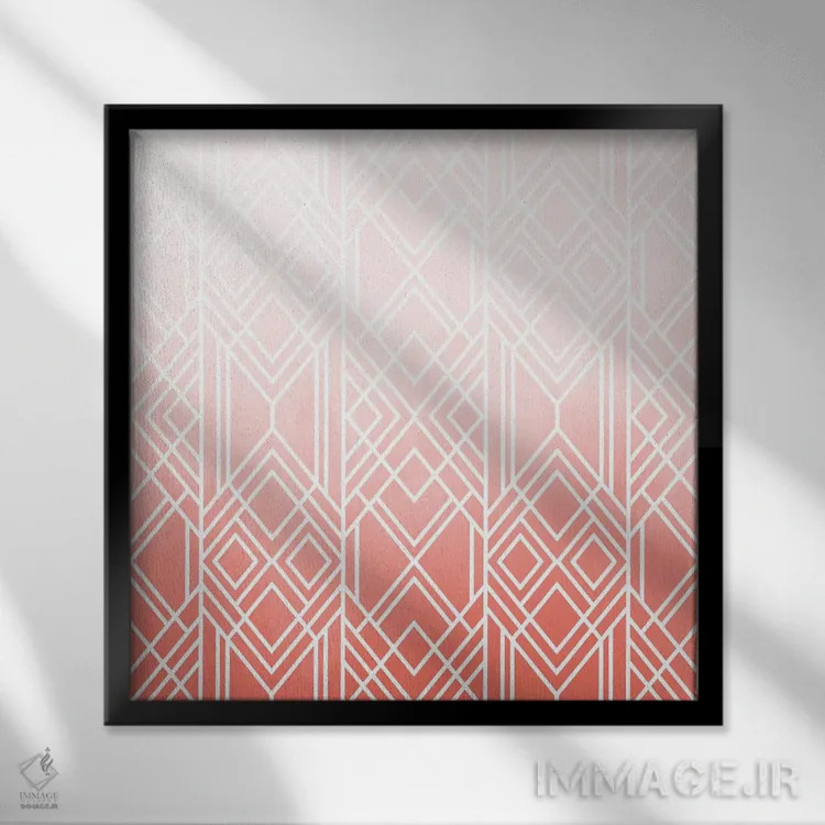 تابلو هلو محو آرت دکو اثر الیزابت فردریکسون - نمای قابدار مشکی