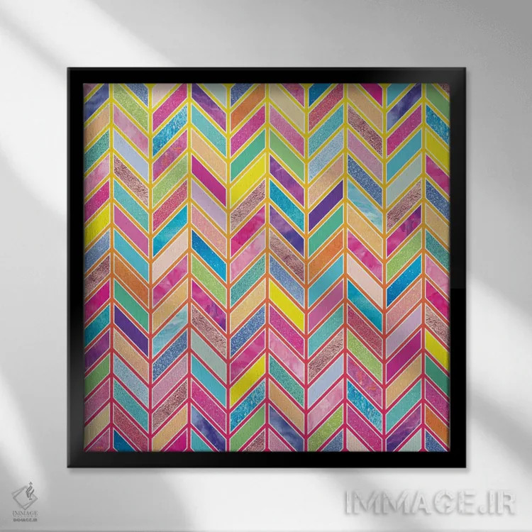 تابلو رنگها همهجا اثر الیزابت فردریکسون - نمای قابدار مشکی