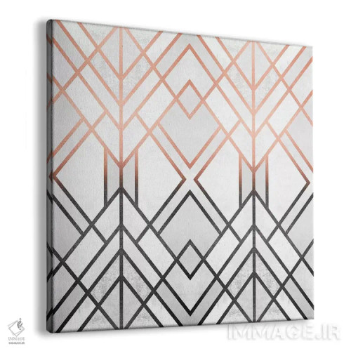 تابلو طرح هندسی گرباورها اثر الیزابت فردریکسون - نمای پرسپکتیو محصول