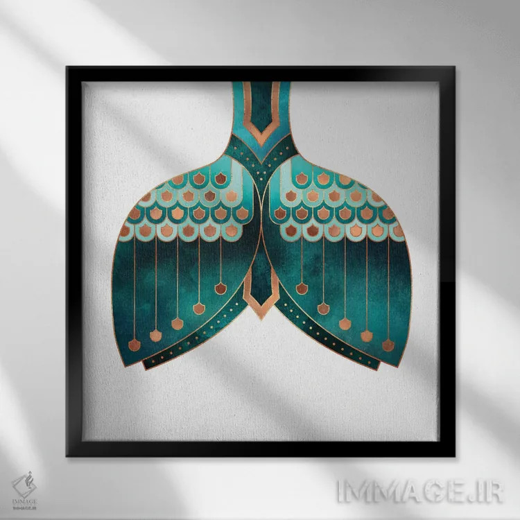 تابلو پری دریایی اثر الیزابت فردریکسون - نمای قابدار مشکی