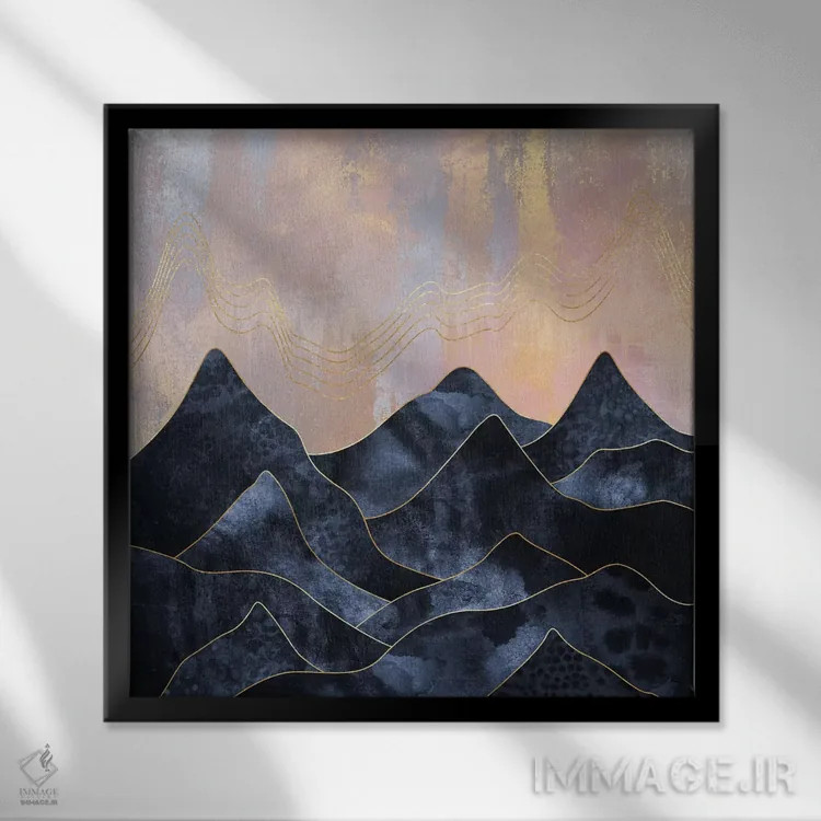تابلو چشمانداز کوهستانی I اثر الیزابت فردریکسون - نمای قابدار مشکی