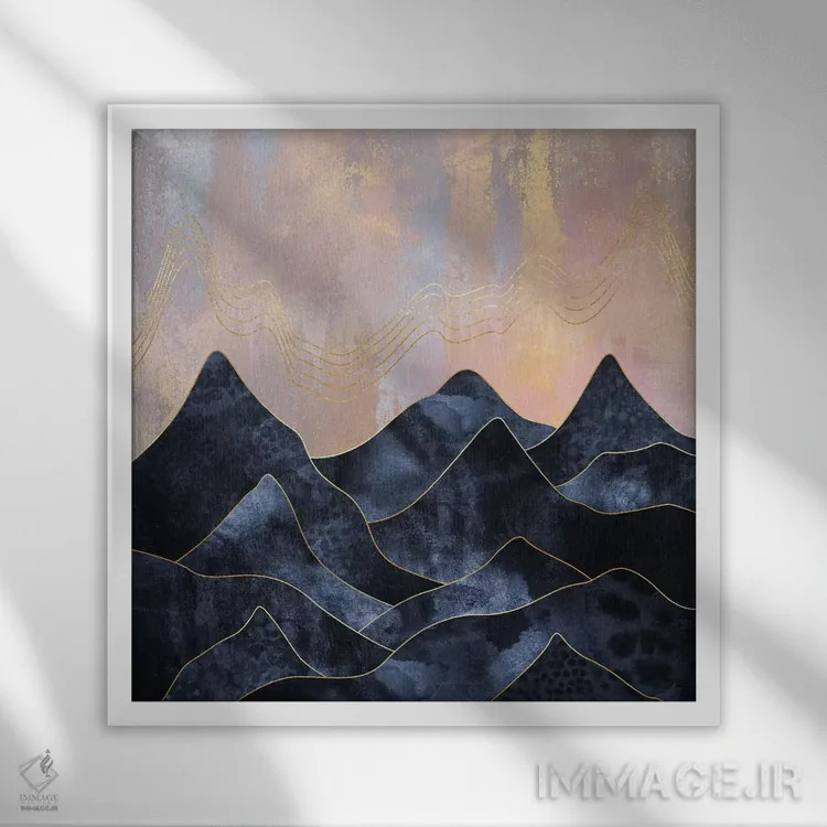 تابلو چشمانداز کوهستانی I اثر الیزابت فردریکسون - نمای قابدار سفید