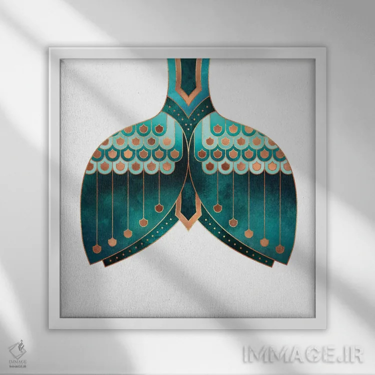 تابلو پری دریایی اثر الیزابت فردریکسون - نمای قابدار سفید