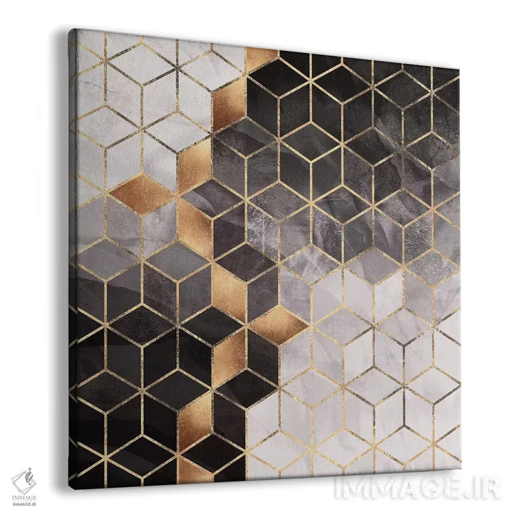 تابلو مکعبهای دودی II اثر الیزابت فردریکسون - نمای پرسپکتیو محصول