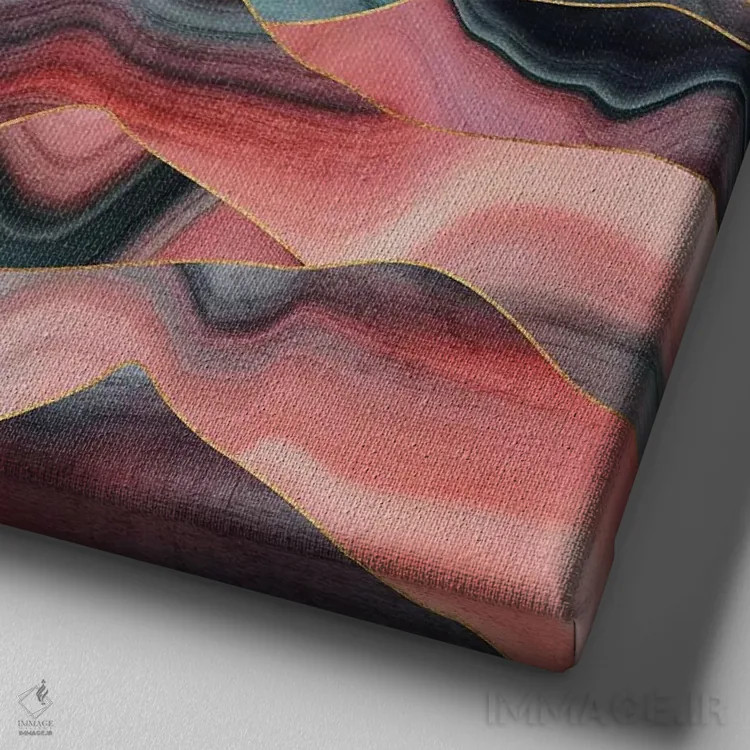 تابلو چشمانداز کوهستانی II اثر الیزابت فردریکسون - نمای نزدیک بافت بوم