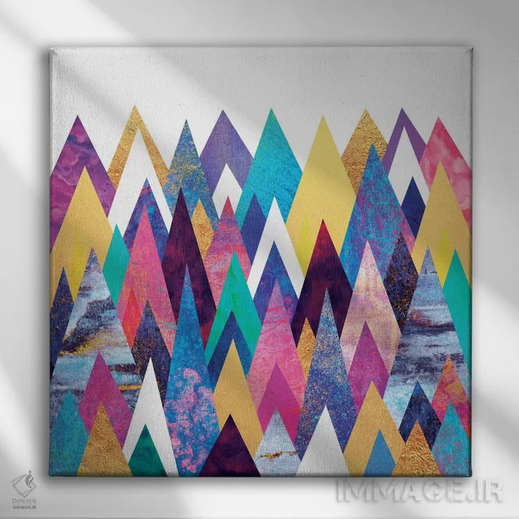 تابلو کوههای افسونشده اثر الیزابت فردریکسون - نمای روبهرو روی دیوار