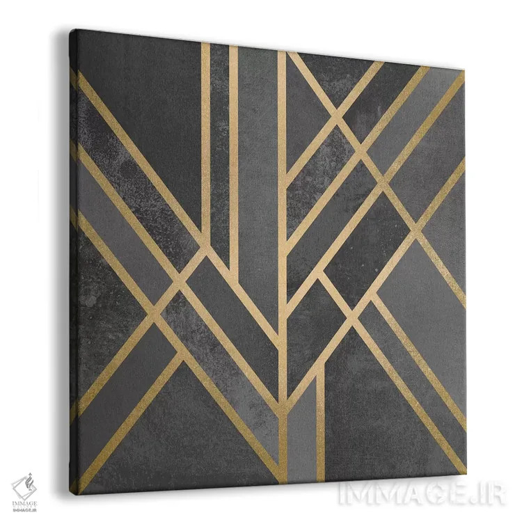 تابلو هندسه آرت دکو I اثر الیزابت فردریکسون - نمای پرسپکتیو محصول