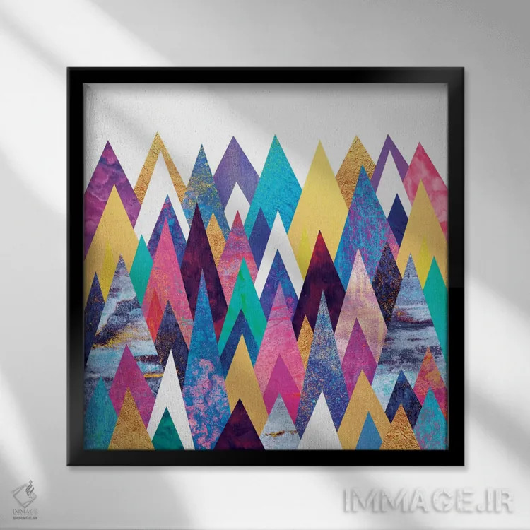 تابلو کوههای افسونشده اثر الیزابت فردریکسون - نمای قابدار مشکی