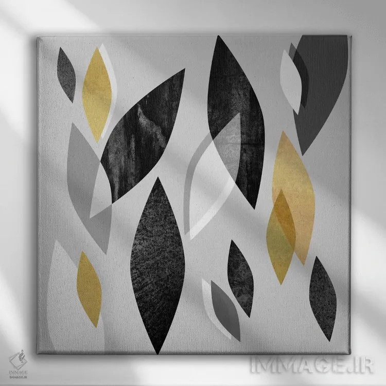 تابلو برگهای در حال سقوط اثر الیزابت فردریکسون - نمای روبهرو روی دیوار