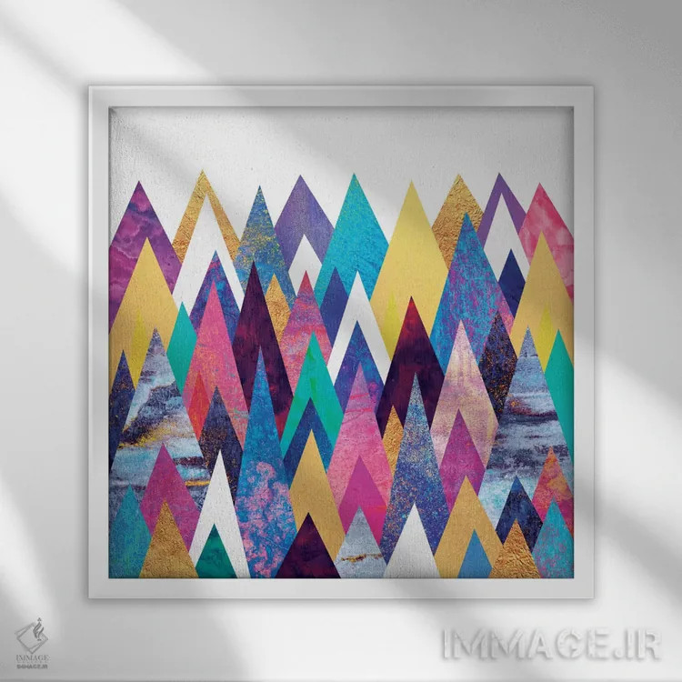 تابلو کوههای افسونشده اثر الیزابت فردریکسون - نمای قابدار سفید