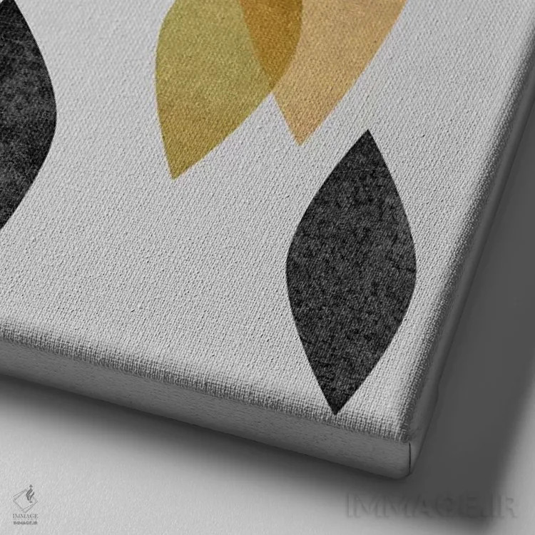 تابلو برگهای در حال سقوط اثر الیزابت فردریکسون - نمای نزدیک بافت بوم