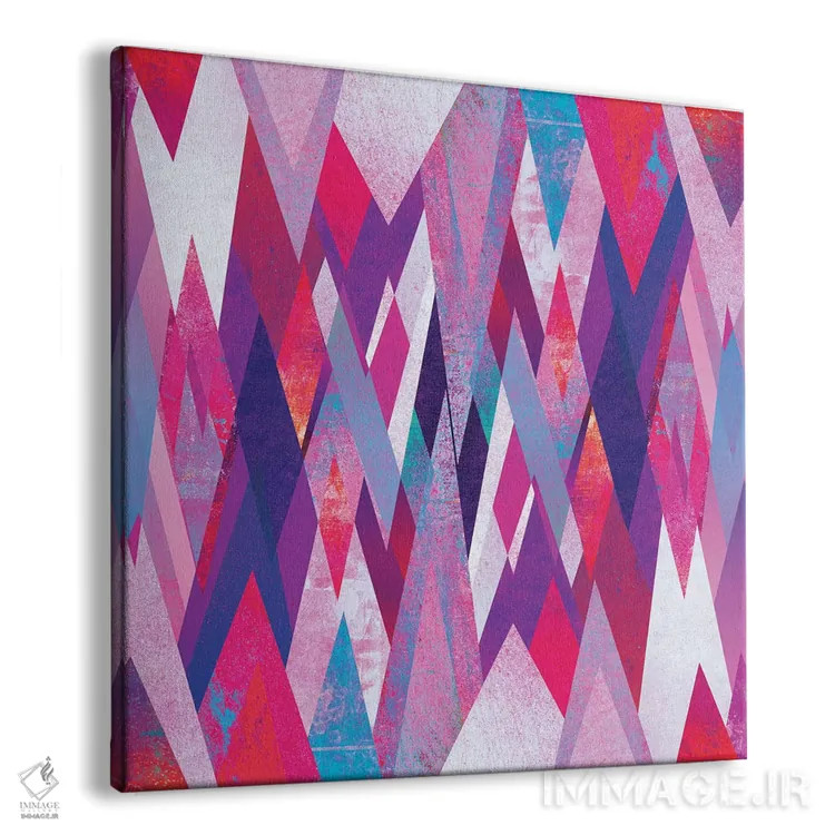 تابلو انتزاع هندسی اثر الیزابت فردریکسون - نمای پرسپکتیو محصول