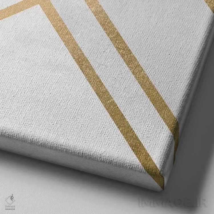 تابلو هندسه آرت دکو II اثر الیزابت فردریکسون - نمای نزدیک بافت بوم