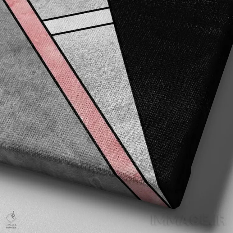 تابلو هندسی II اثر الیزابت فردریکسون - نمای نزدیک بافت بوم