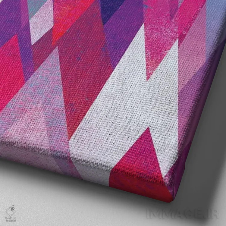 تابلو انتزاع هندسی اثر الیزابت فردریکسون - نمای نزدیک بافت بوم