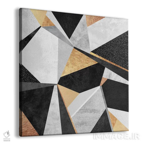 تابلو هندسه طلایی اثر الیزابت فردریکسون - نمای پرسپکتیو محصول