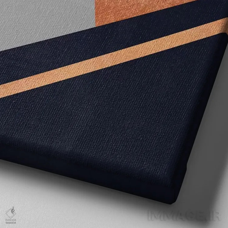 تابلو ترکیب هندسی II اثر الیزابت فردریکسون - نمای نزدیک بافت بوم