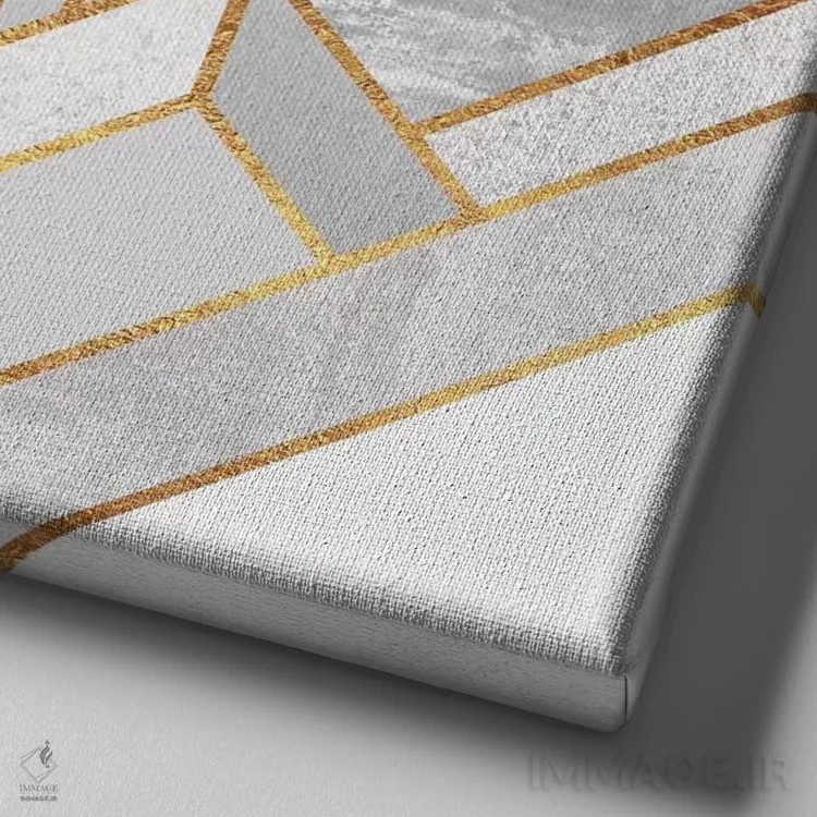 تابلو شهر طلایی اثر الیزابت فردریکسون - نمای نزدیک بافت بوم