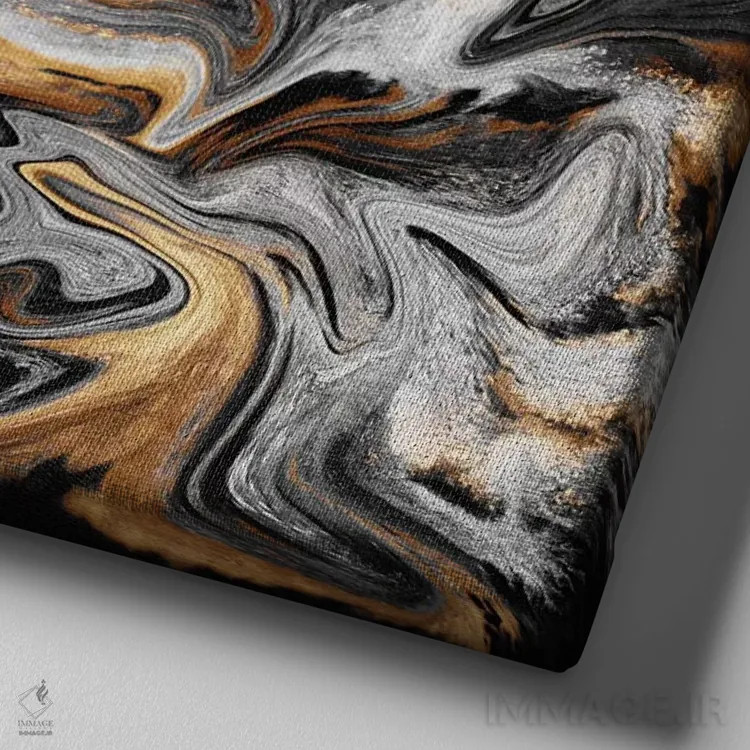 تابلو رگههای طلا اثر الیزابت فردریکسون - نمای نزدیک بافت بوم