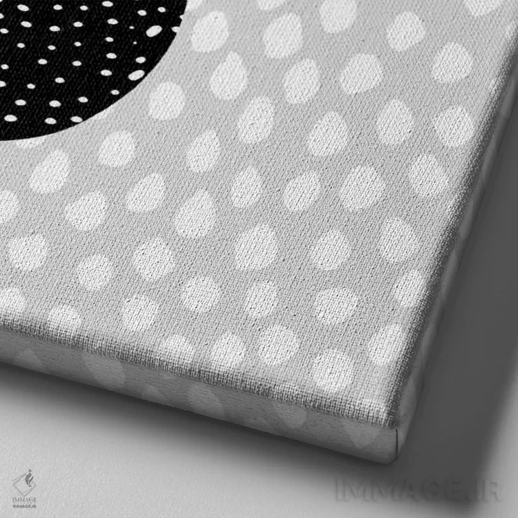 تابلو روباه کوچک قطبی اثر الیزابت فردریکسون - نمای نزدیک بافت بوم