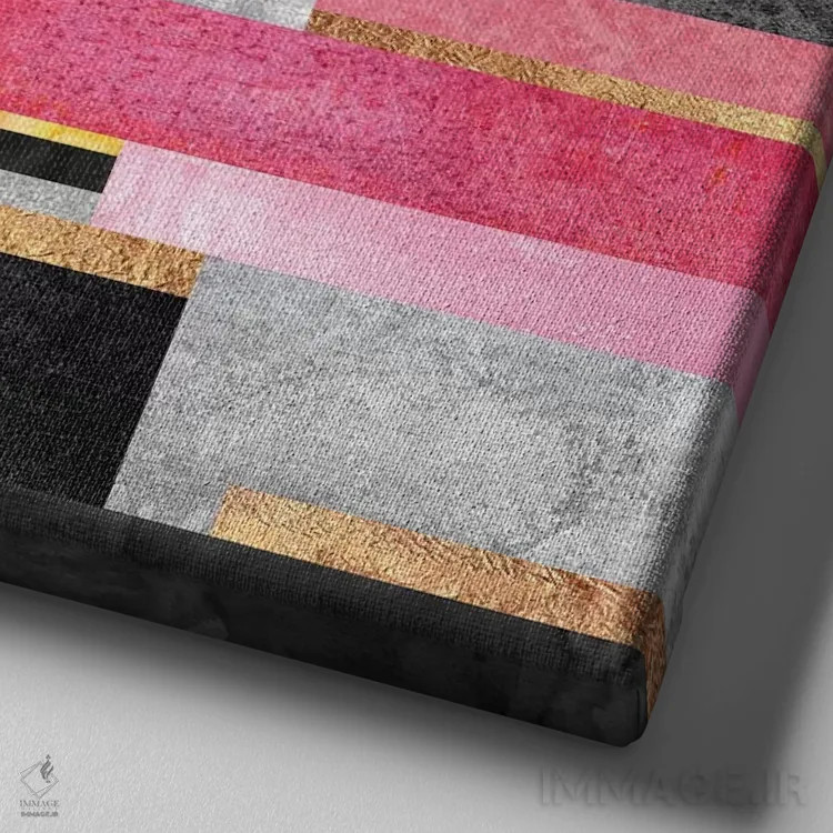 تابلو دختر شهر بزرگ اثر الیزابت فردریکسون - نمای نزدیک بافت بوم