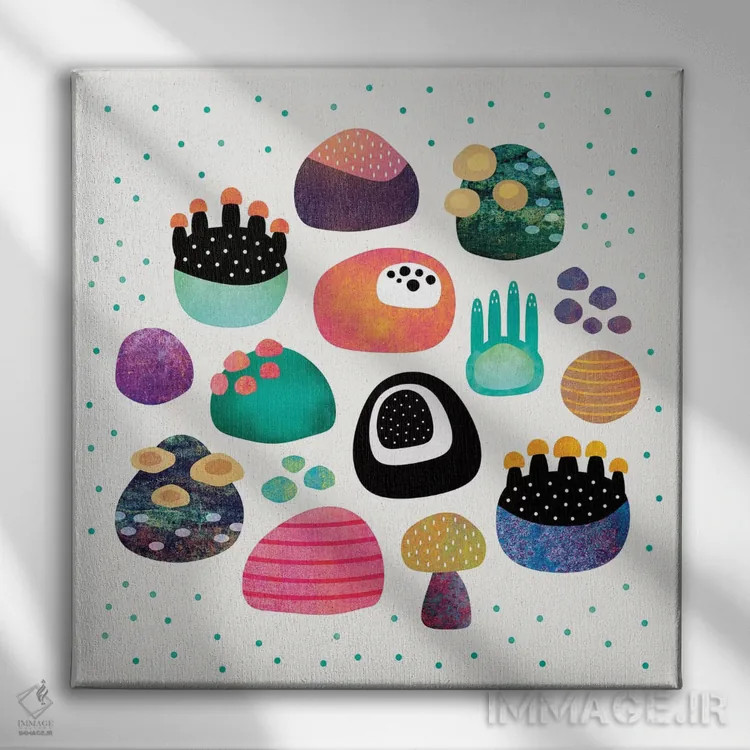 تابلو گنجینههای اقیانوس اثر الیزابت فردریکسون - نمای روبهرو روی دیوار