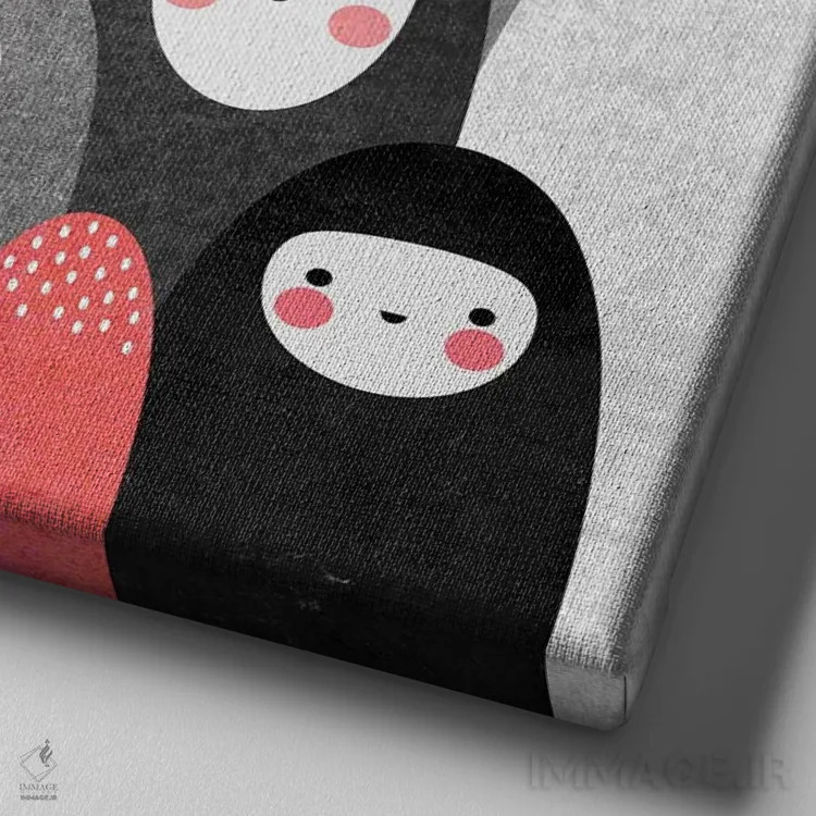 تابلو ارواح سنگریزه II اثر الیزابت فردریکسون - نمای نزدیک بافت بوم