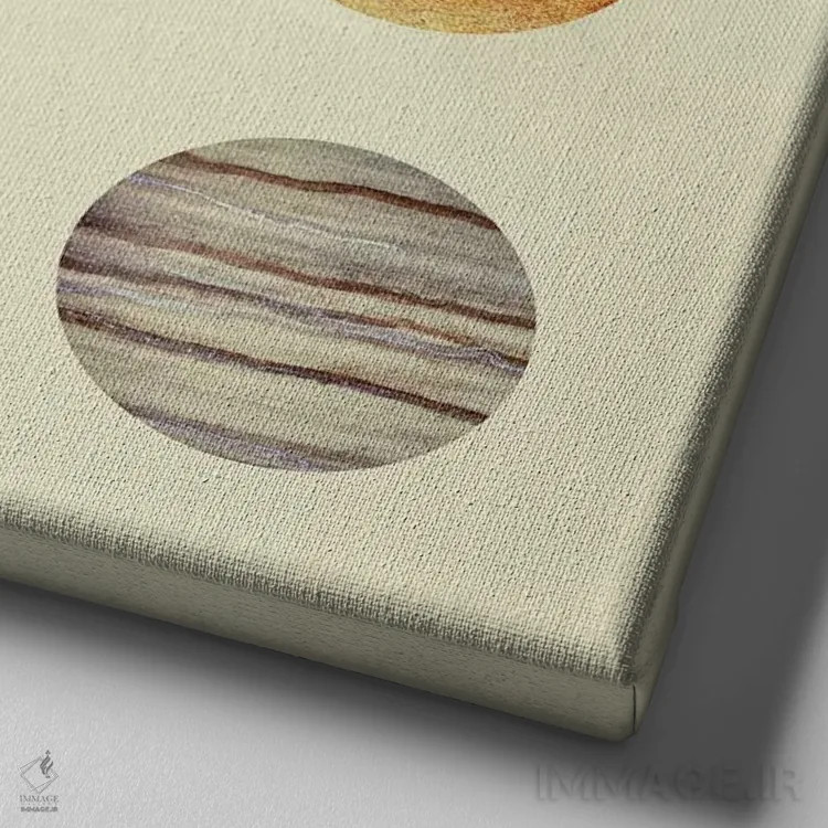 تابلو سیارهها اثر الیزابت فردریکسون - نمای نزدیک بافت بوم