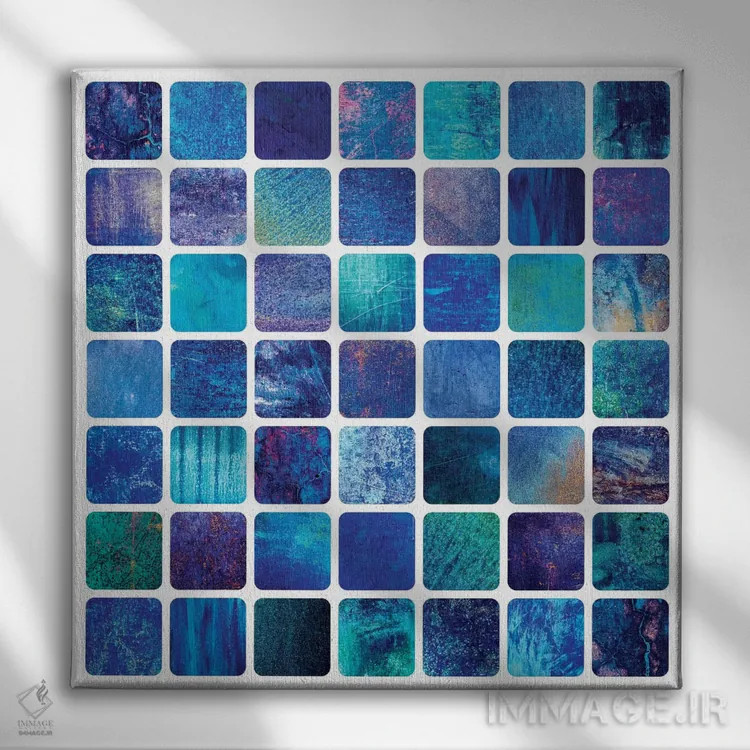 تابلو رؤیاهای اقیانوس اثر الیزابت فردریکسون - نمای روبهرو روی دیوار