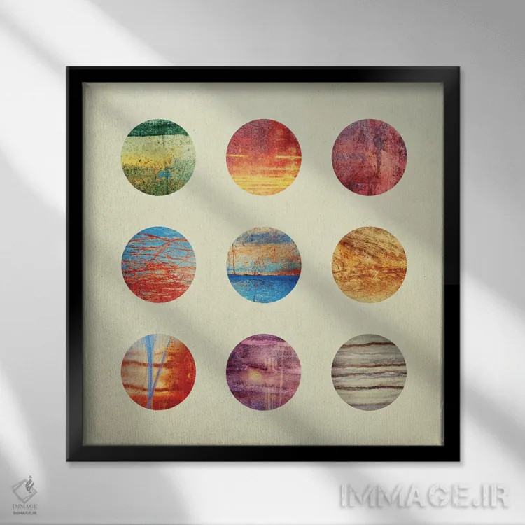 تابلو سیارهها اثر الیزابت فردریکسون - نمای قابدار مشکی