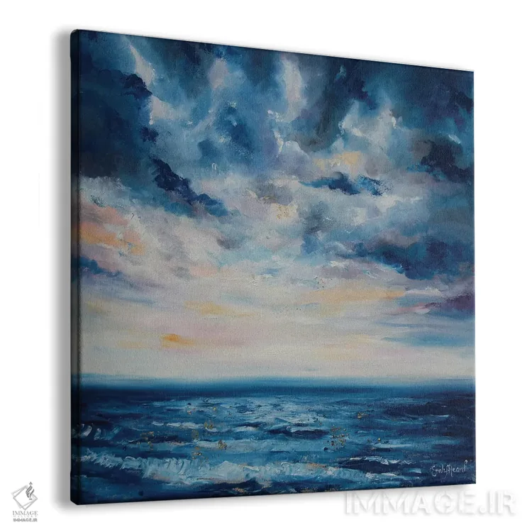 تابلو آبی عمیق اثر امیلی لوئیز هرد - نمای پرسپکتیو محصول