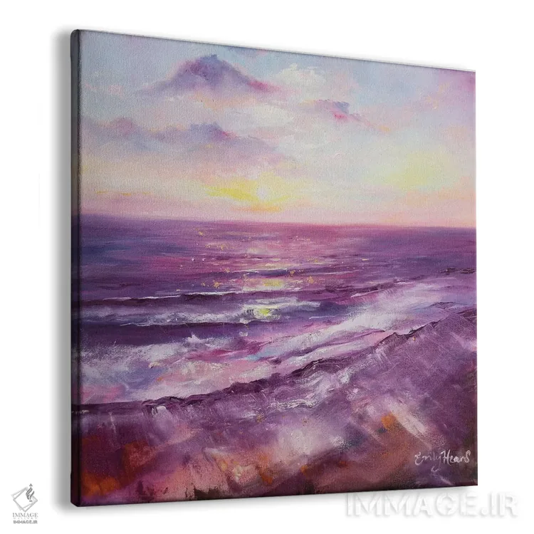 تابلو اقیانوس بنفش اثر امیلی لوئیز هرد - نمای پرسپکتیو محصول