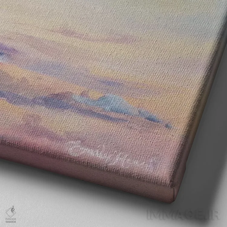 تابلو باتراسکاتچ (کارامل کرهای) اثر امیلی لوئیز هرد - نمای نزدیک بافت بوم