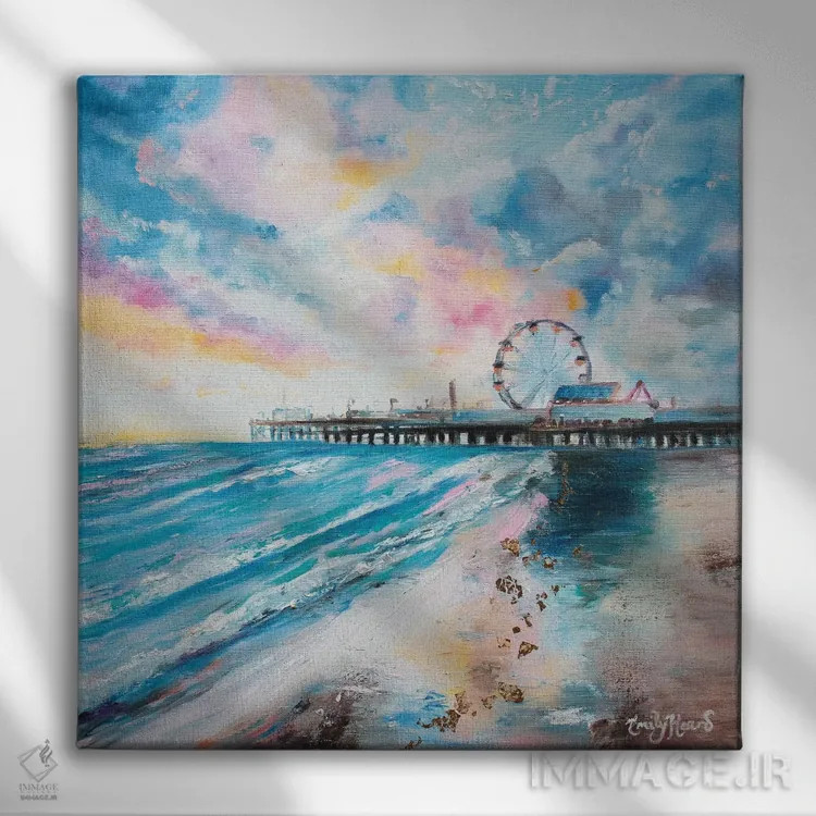 تابلو پشمک اثر امیلی لوئیز هرد - نمای روبهرو روی دیوار