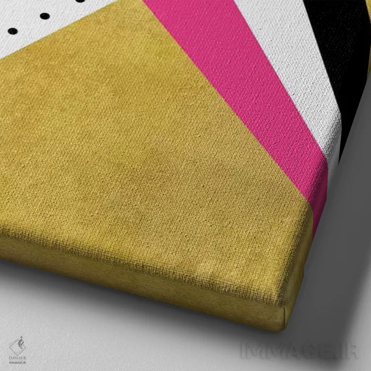 تابلو زیبا در صورتی اثر الیزابت فردریکسون - نمای نزدیک بافت بوم