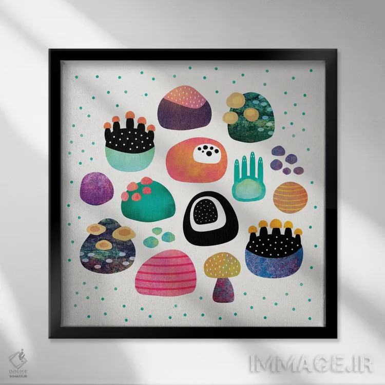 تابلو گنجینههای اقیانوس اثر الیزابت فردریکسون - نمای قابدار مشکی