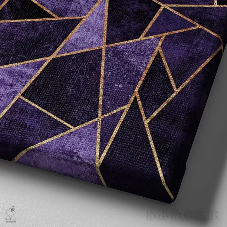 تابلو آمتیست شکسته اثر الیزابت فردریکسون - نمای نزدیک بافت بوم