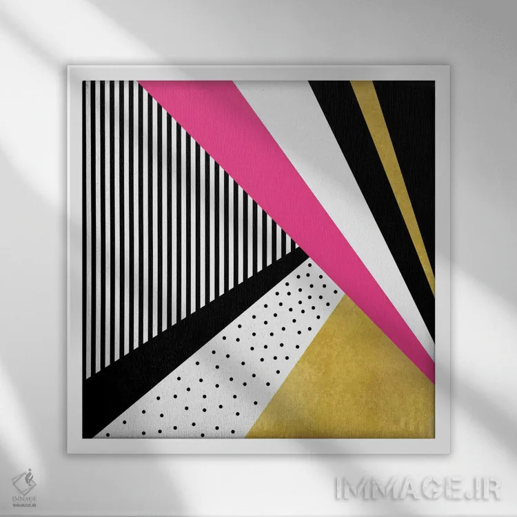 تابلو زیبا در صورتی اثر الیزابت فردریکسون - نمای قابدار سفید