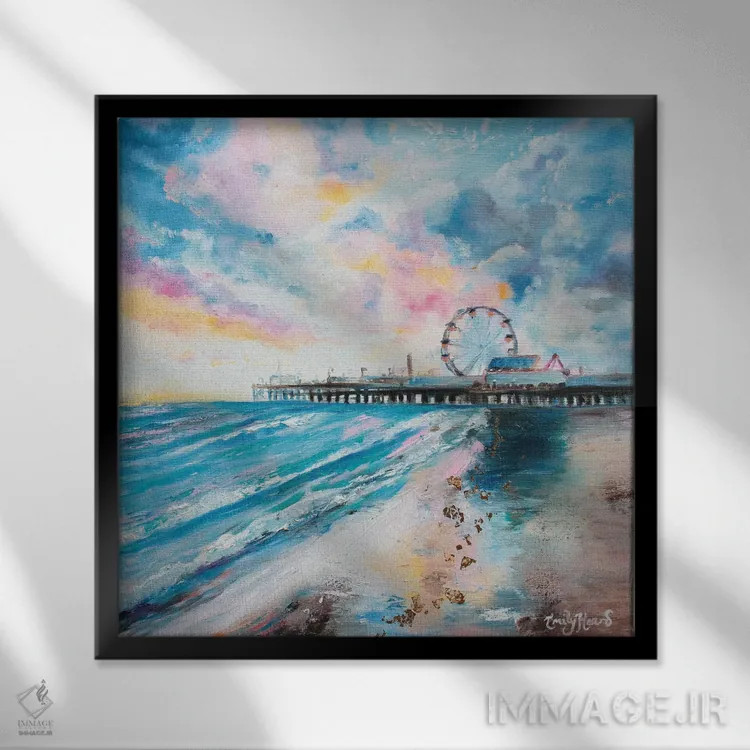 تابلو پشمک اثر امیلی لوئیز هرد - نمای قابدار مشکی