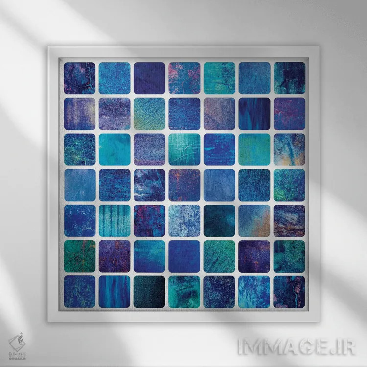 تابلو رؤیاهای اقیانوس اثر الیزابت فردریکسون - نمای قابدار سفید