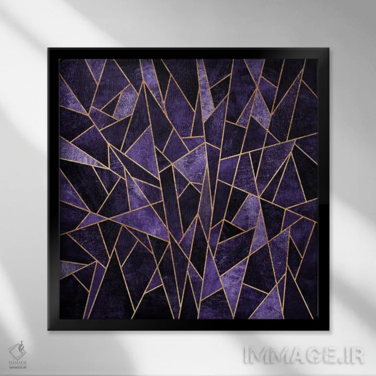 تابلو آمتیست شکسته اثر الیزابت فردریکسون - نمای قابدار مشکی