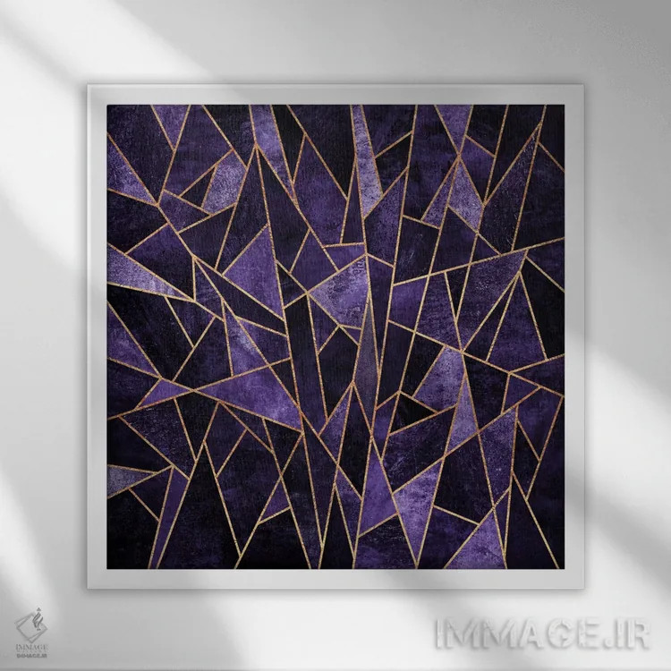 تابلو آمتیست شکسته اثر الیزابت فردریکسون - نمای قابدار سفید