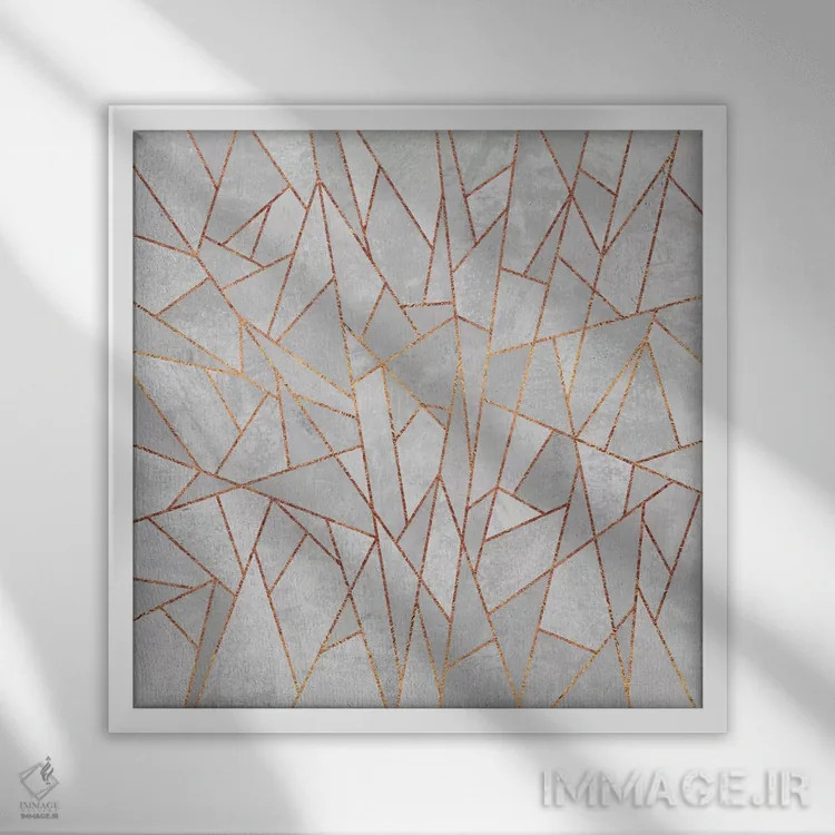 تابلو بتن شکسته اثر الیزابت فردریکسون - نمای قابدار سفید